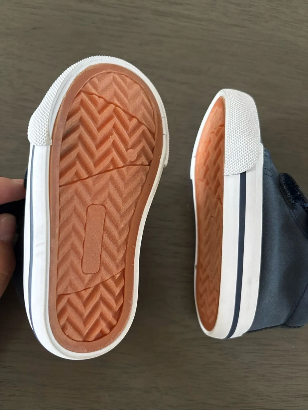 Tommy Bahama Navy and White Kids Velcro High-Top Sneakers